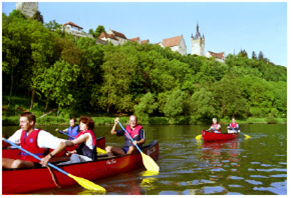Paddeln auf dem Neckar