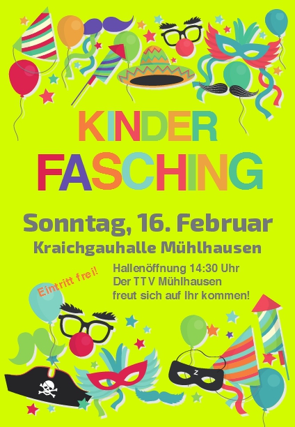 Kinderfasching, So, 16.02., 14.30 Uhr