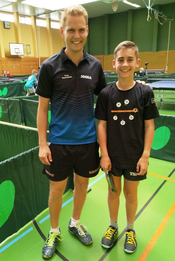 Trainer Michi Pfeiffer und Cosmo Schmitt