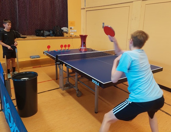 Training mit dem Ballroboter