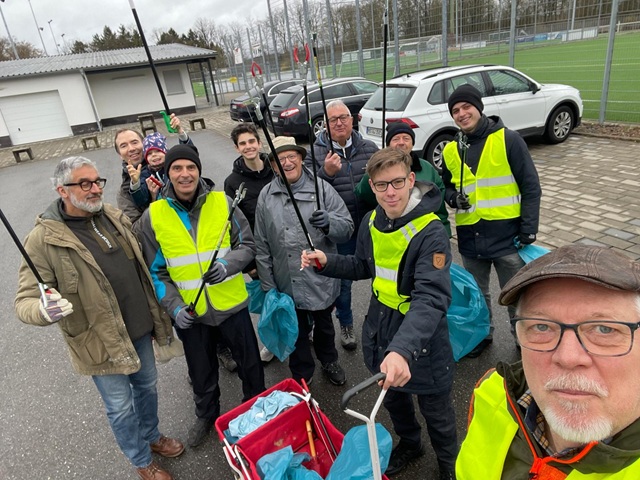 TTV-Mitglieder bei der Gemeindeputzaktion
